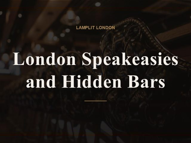 London Speakeasies and Hidden Bars
