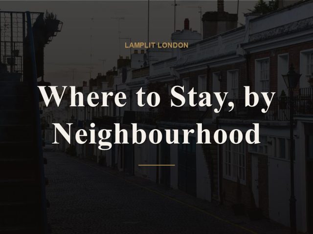 Where to Stay, by Neighbourhood